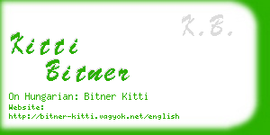 kitti bitner business card